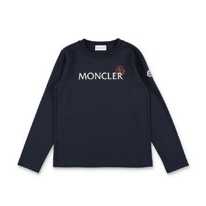 NWT Moncler navy blue long navy blue logo shirt size 10